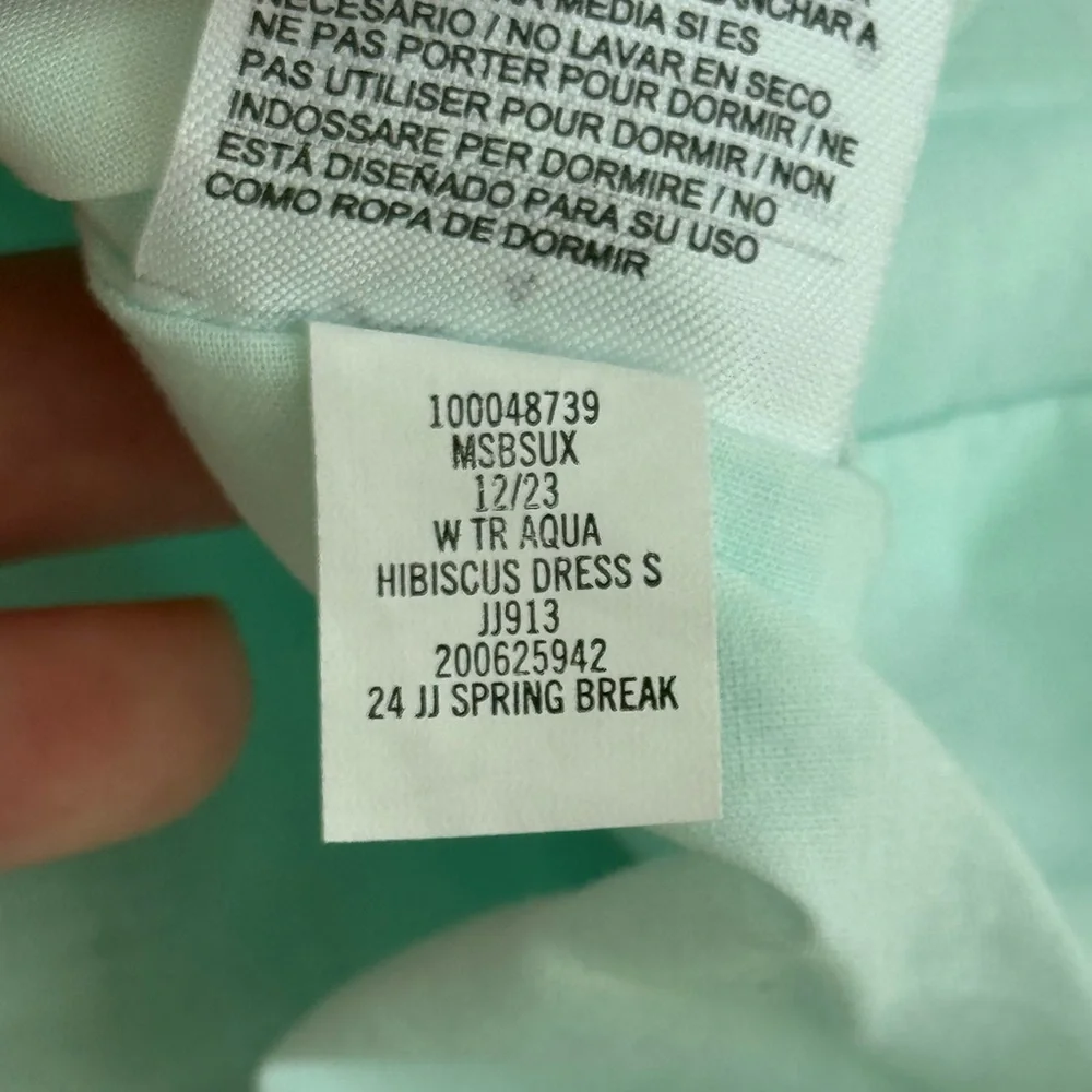 Janie and Jack Aqua Floral Kids Dress Girl's Size 4Y‎
